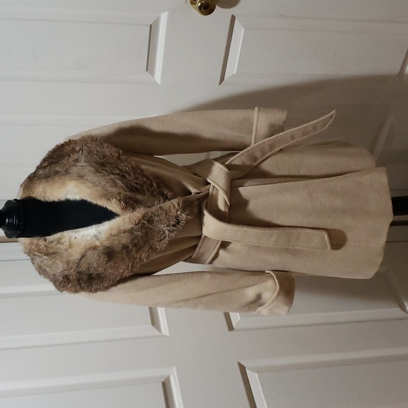 🎀 Vintage 70s Tan Wool Country Pacer Coat - Picture 1 of 9